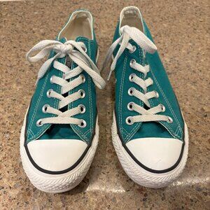 Converse All Star Low Top Teal Canvas Sneakers W - Size 7/M - Size 5